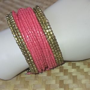 Vintage Hand Beaded Cuff